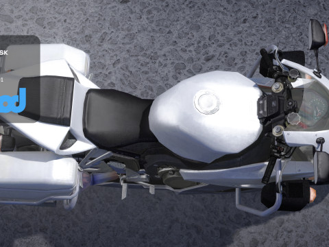 TW Police Motorbike 001 3D Model