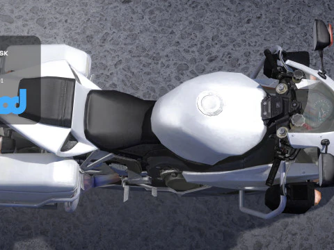 TW Police Motorbike 001 3D Model