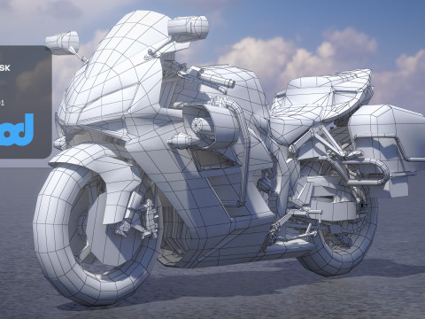 TW Police Motorbike 001 3D Model