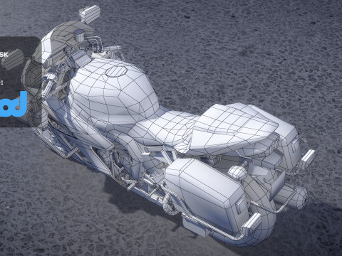TW Police Motorbike 001 3D Model
