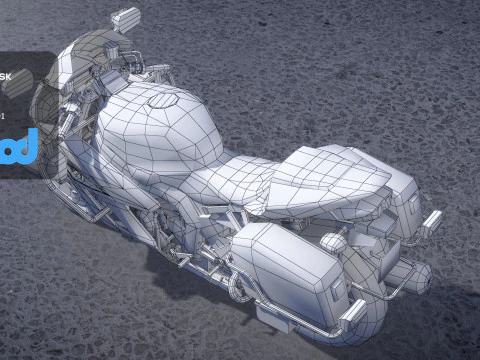 TW Police Motorbike 001 3D Model