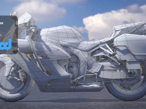 TW Police Motorbike 001 3D Model