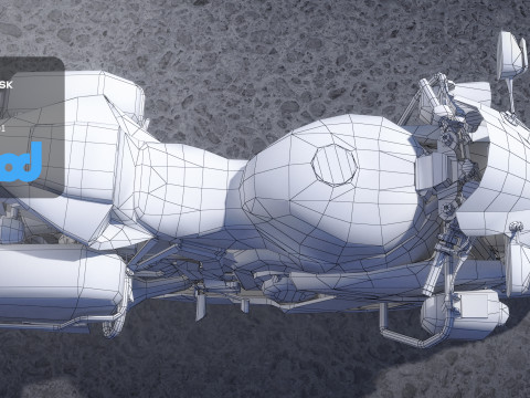 TW Police Motorbike 001 3D Model