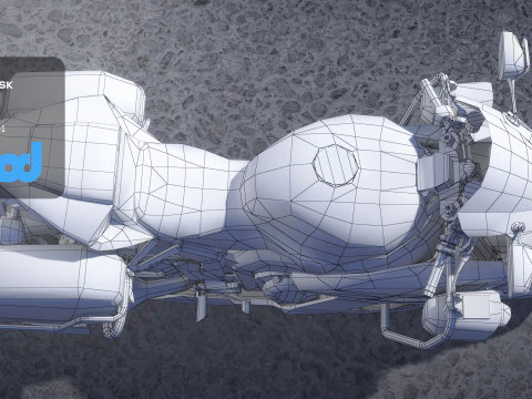 TW Police Motorbike 001 3D Model