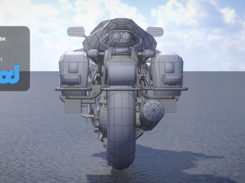 TW Police Motorbike 001 3D Model