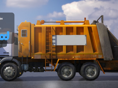 TW Rubbish Truck 001 3D Model