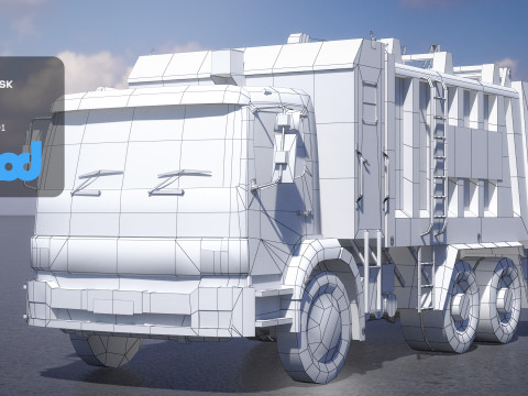 TW Rubbish Truck 001 3D Model
