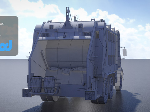 TW Rubbish Truck 001 3D Model