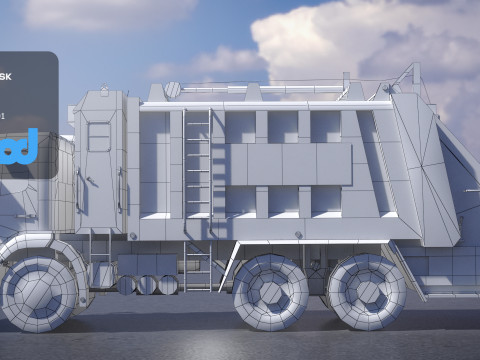 TW Rubbish Truck 001 3D Model