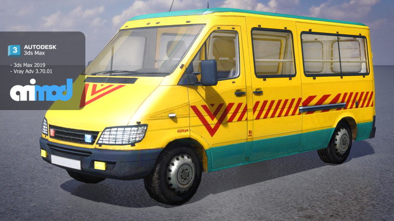 TW School Bus 001 Modelo 3D .c4d .max .obj .3ds .fbx .stl .blend