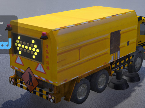 TW Street Sweeper 001 Modelo 3D
