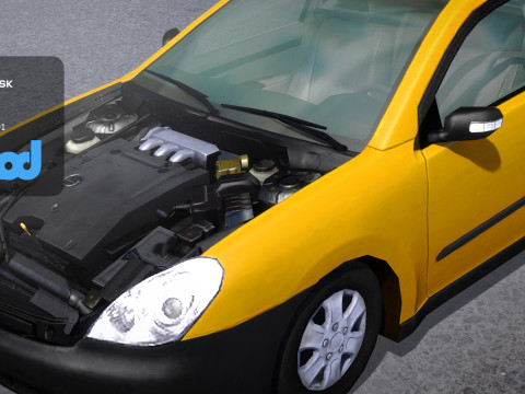 TW Taxi 002 3D Model