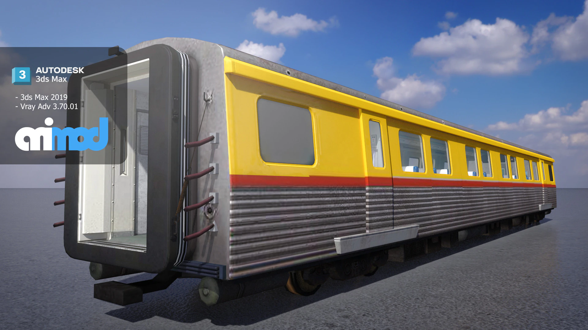 TW Train Cabin 003 3D Model .c4d .max .obj .3ds .fbx .stl .blend 