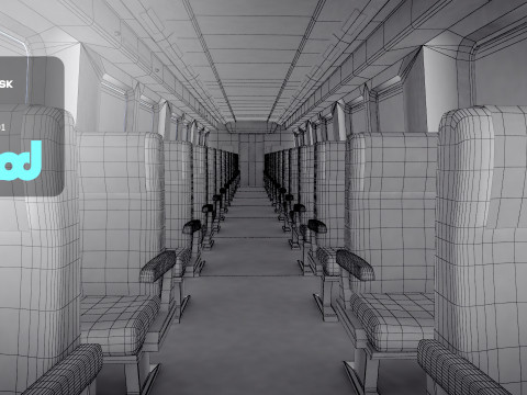 TW Train Cabin 003 3Dモデル
