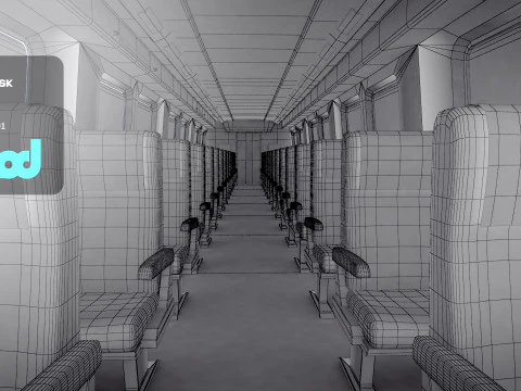 TW Train Cabin 003 3D Model