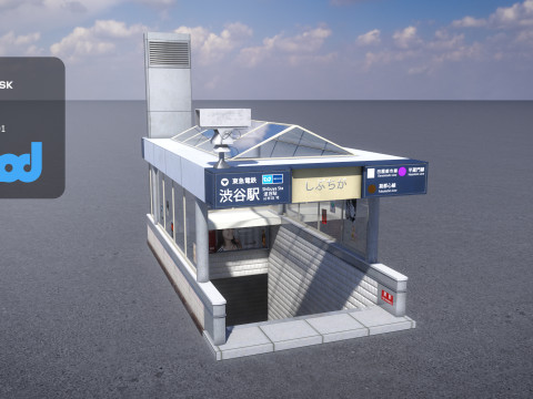 Shibuya Station Entrance 3D Модель