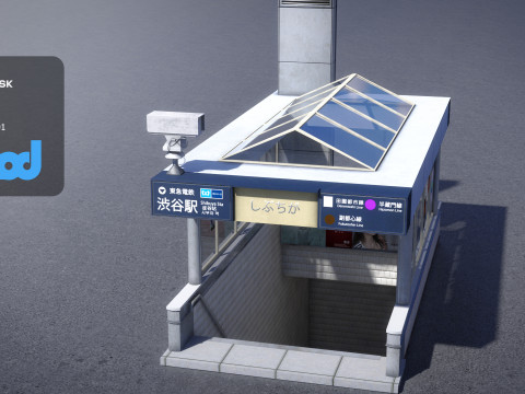 Shibuya Station Entrance Modelo 3D