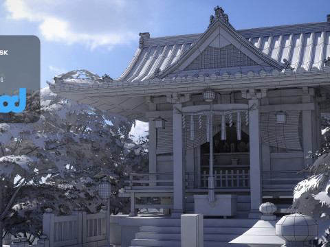 Japanese Shrine Temple 0001 3D Model
