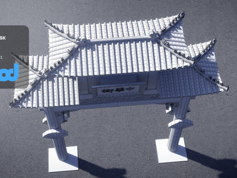 China Town Archway Modelo 3D