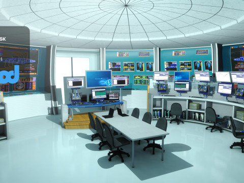 Mission Control Center 3Dモデル