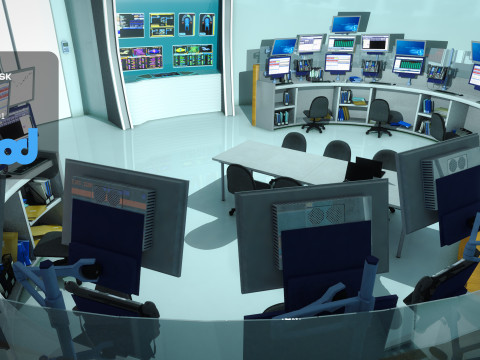 Mission Control Center Modelo 3D