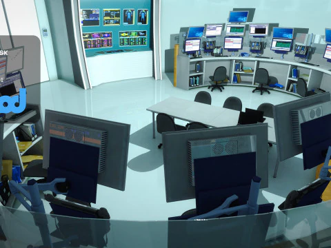 Mission Control Center 3D Model