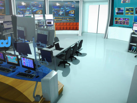 Mission Control Center 3D Model