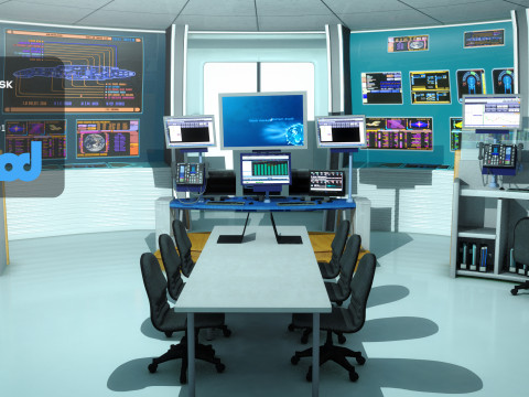 Mission Control Center Modelo 3D