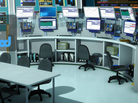 Mission Control Center Modelo 3D