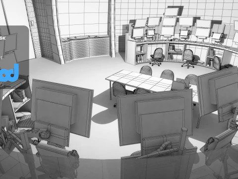 Mission Control Center 3D Model