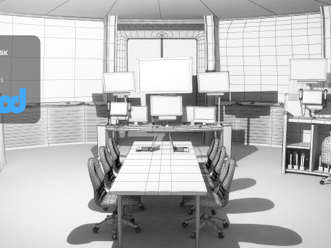 Mission Control Center Modelo 3D