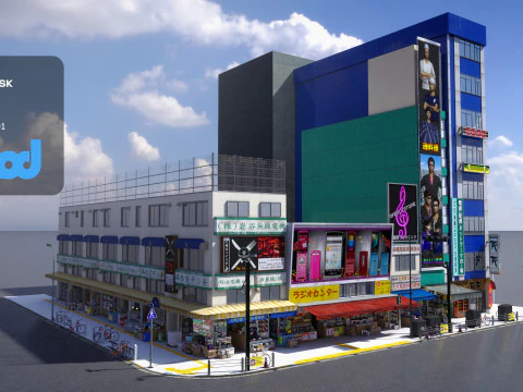 Japon&ecirc;sStreetscapeAkihabara0001 Modelo 3D
