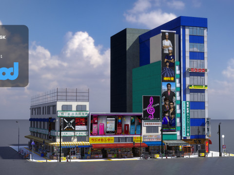 JapaneseStreetscapeAkihabara0001 Modelo 3D