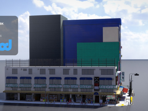 JapaneseStreetscapeAkihabara0001 Modelo 3D