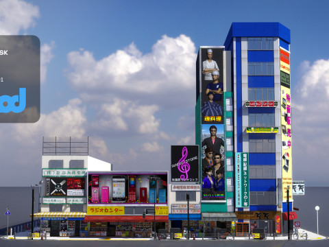 JapaneseStreetscapeAkihabara0001 Modelo 3D