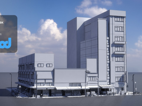 JapaneseStreetscapeAkihabara0001 Modelo 3D