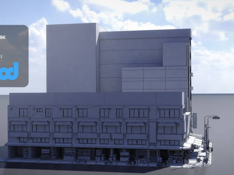 JapaneseStreetscapeAkihabara0001 Modelo 3D