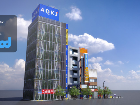 JapaneseStreetscapeAkihabara0002 3D Model