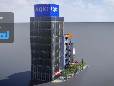 JapaneseStreetscapeAkihabara0002 3D Model