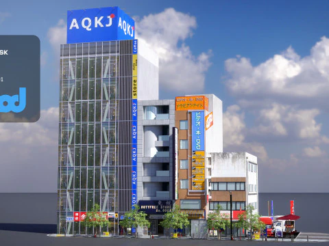 JapaneseStreetscapeAkihabara0002 3D Model