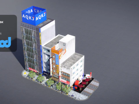 JapaneseStreetscapeAkihabara0002 3D Model