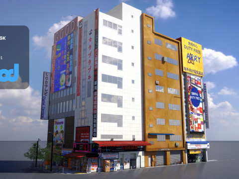 Japanese Streetscape Akihabara 0005 Modèle 3D