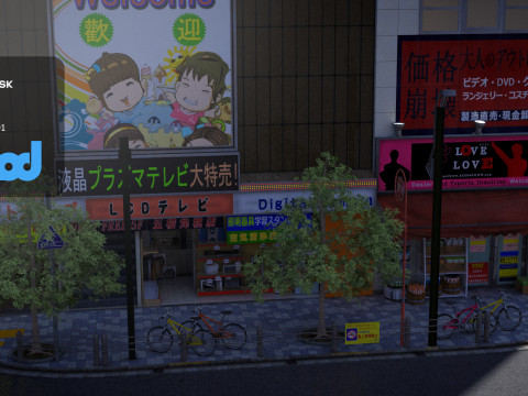 Japanese Streetscape Akihabara 0005 3D 模型