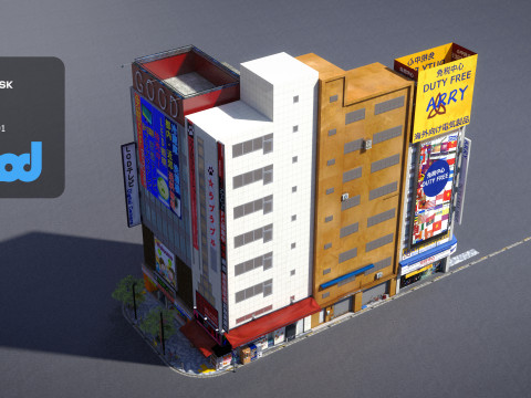 Japanese Streetscape Akihabara 0005 3D 模型