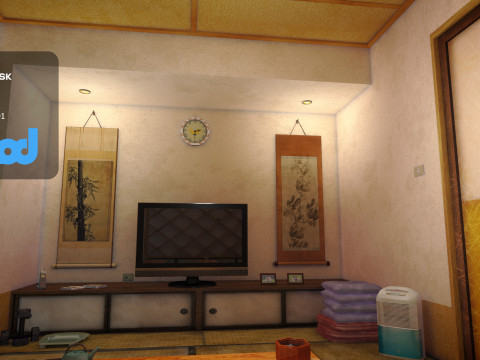 Japanese Style Living Room Model 3D