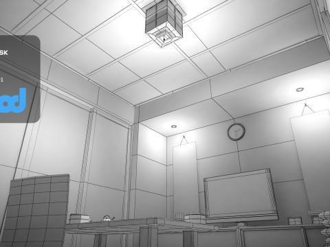 Japanese Style Living Room Model 3D