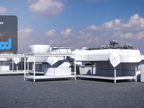 Vegetable Stand Market Model 3D
