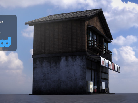 Japanese Style House 0004C Modello 3D