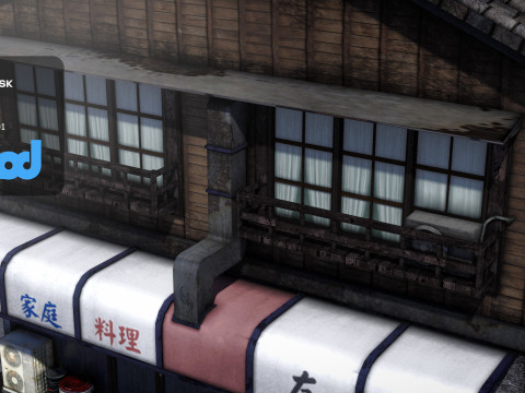 Japanese Style House 0004C Modello 3D