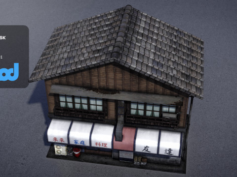 Japanese Style House 0004C Modello 3D